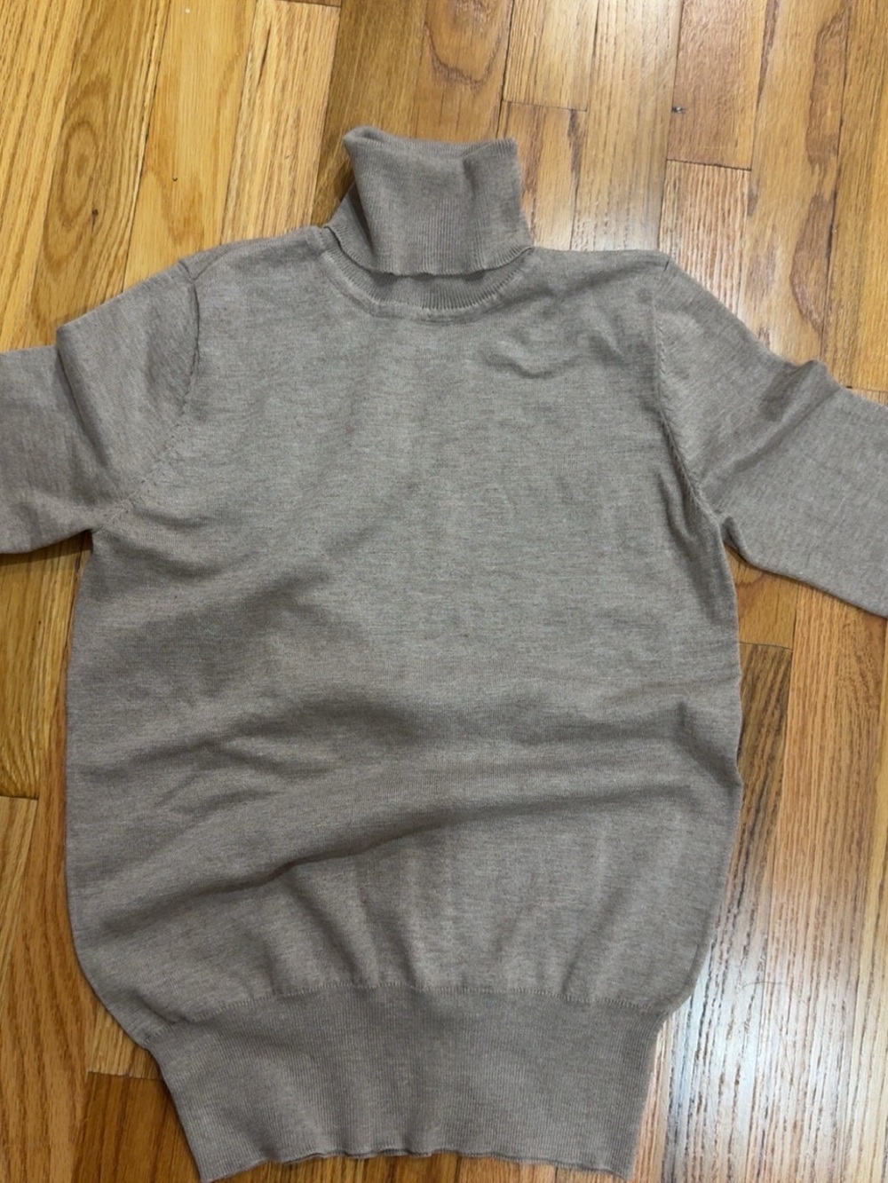Active USA Women's Turtleneck Sweater in Light Taupe